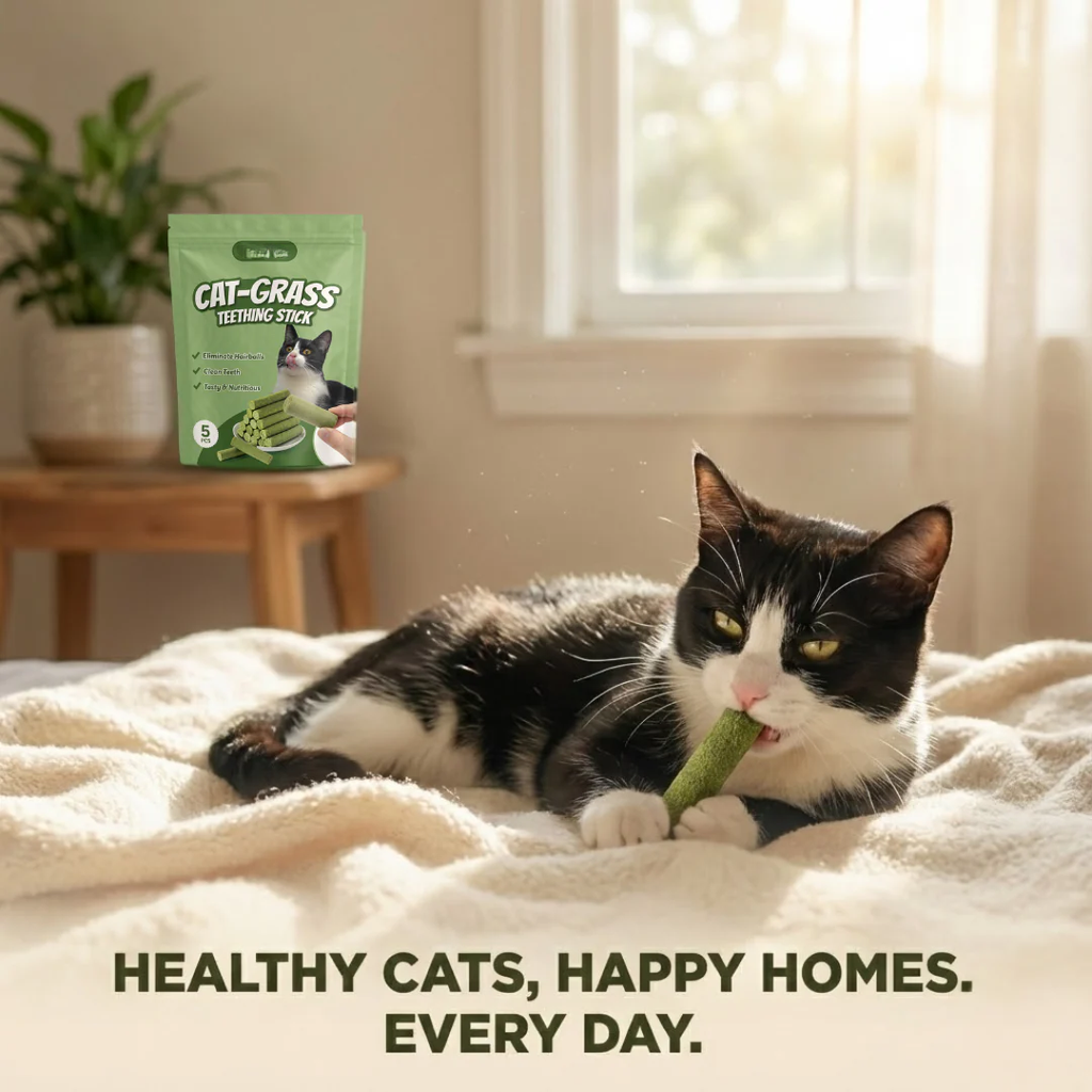 Dental chew sticks that support cleaner teeth for cats