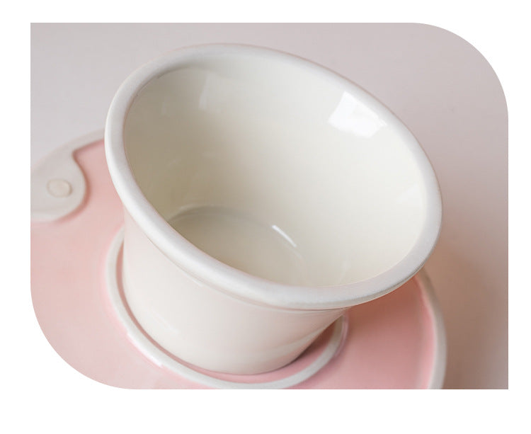 Ceramic elevated slow feeder bowl for cats and dogs, sold as one bowl per pack