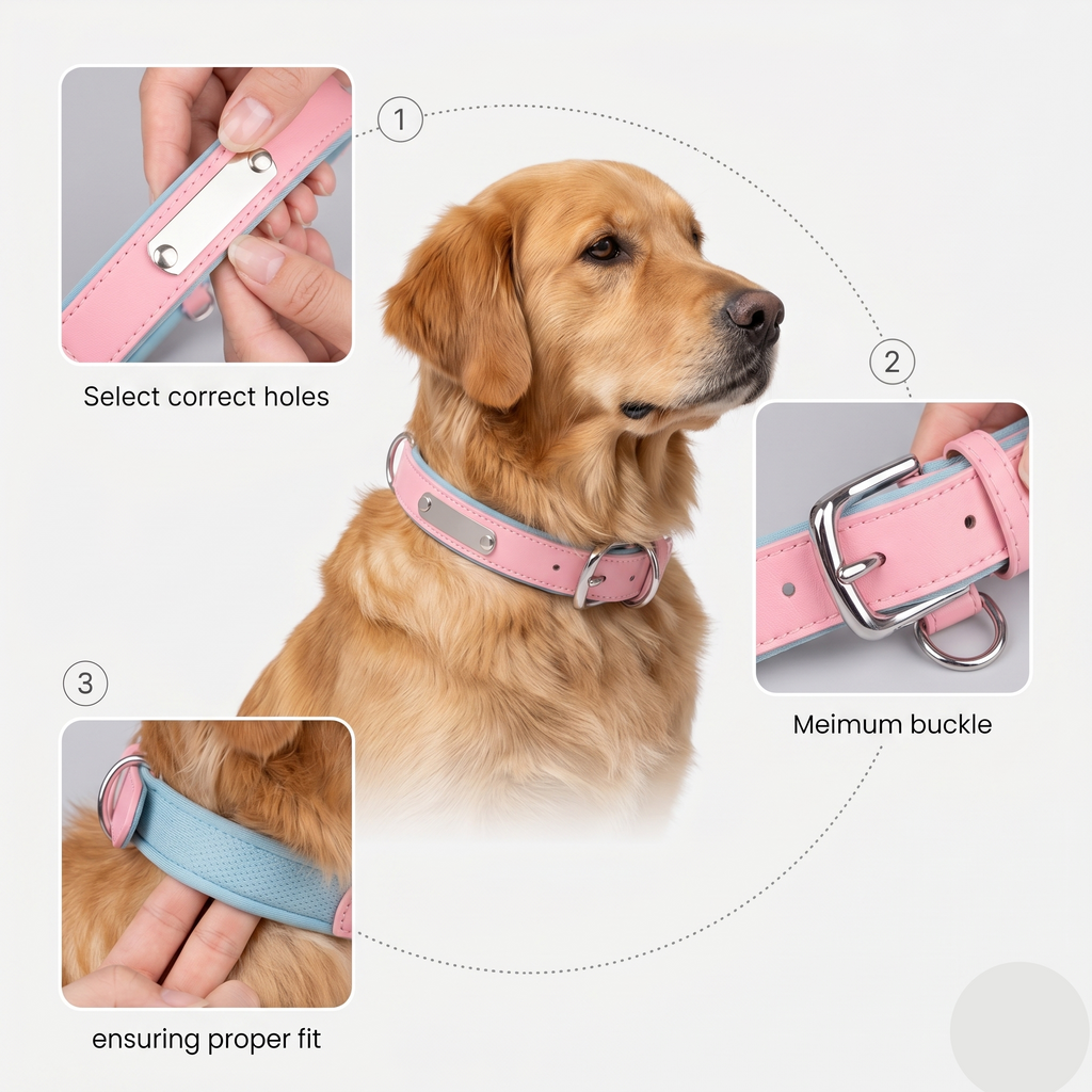 Breathable cotton dog collar in a contrast two-tone colorway, soft on the neck