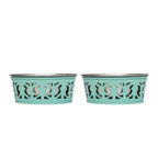 Mint green farmhouse-style dog bowl by Country Living for small to medium dogs