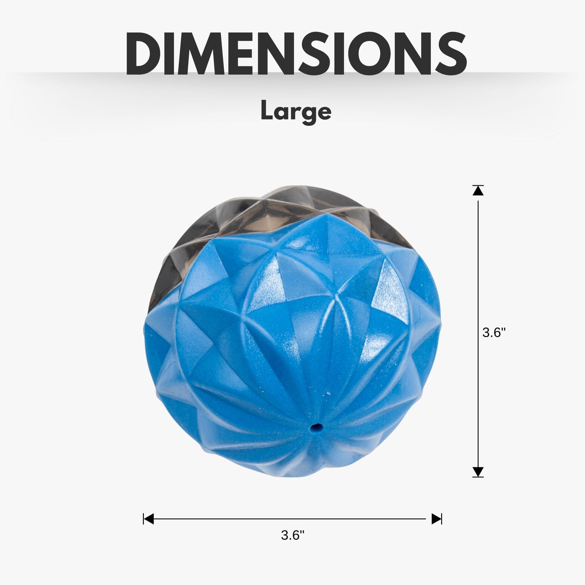 Country Living geometric ball for larger dogs, a 3.6-inch TPR toy for supervised play