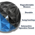 Large angular TPR dog ball from Country Living with an unpredictable bounce for chase games
