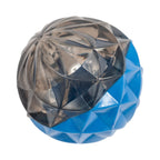 Large Country Living TPR ball dog toy with raised geometric patterns for chewing and fetch