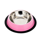 Dishwasher-safe Country Living ribbed pet bowl in Carnation Pink for food or water