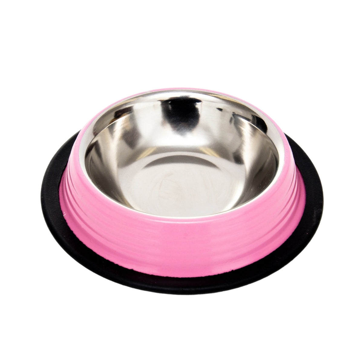 Dishwasher-safe Country Living ribbed pet bowl in Carnation Pink for food or water