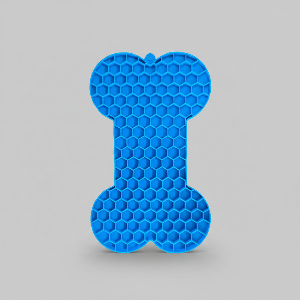 Top-rack dishwasher-safe silicone lick mat that also rinses clean in warm soapy water