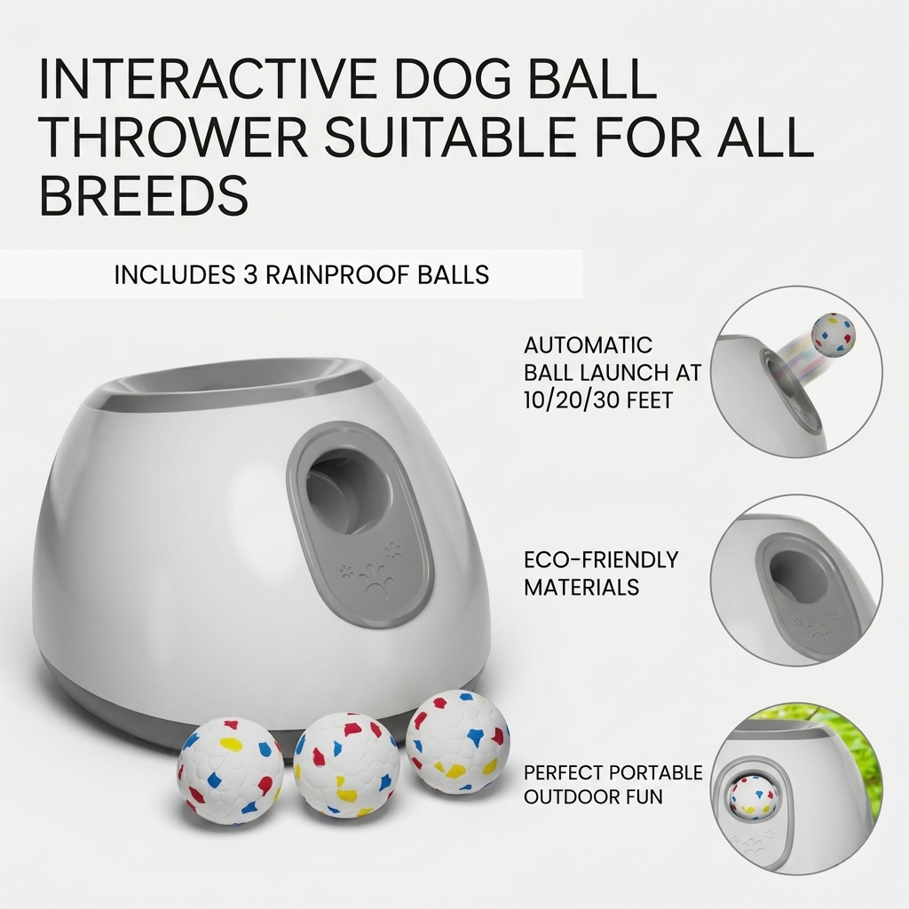 Interactive fetch toy for dogs that reloads automatically for backyard play