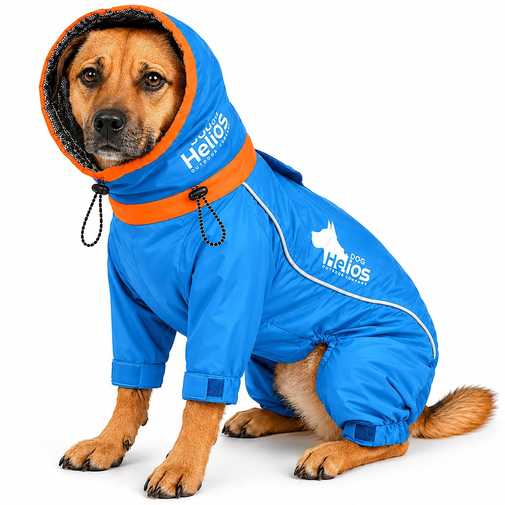 Dog Helios Weather-King dog jacket with belly and chest hook-and-loop closures for a custom fit
