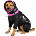 Dog Helios Weather-King windproof jacket with an adjuster at the neck to block cold drafts