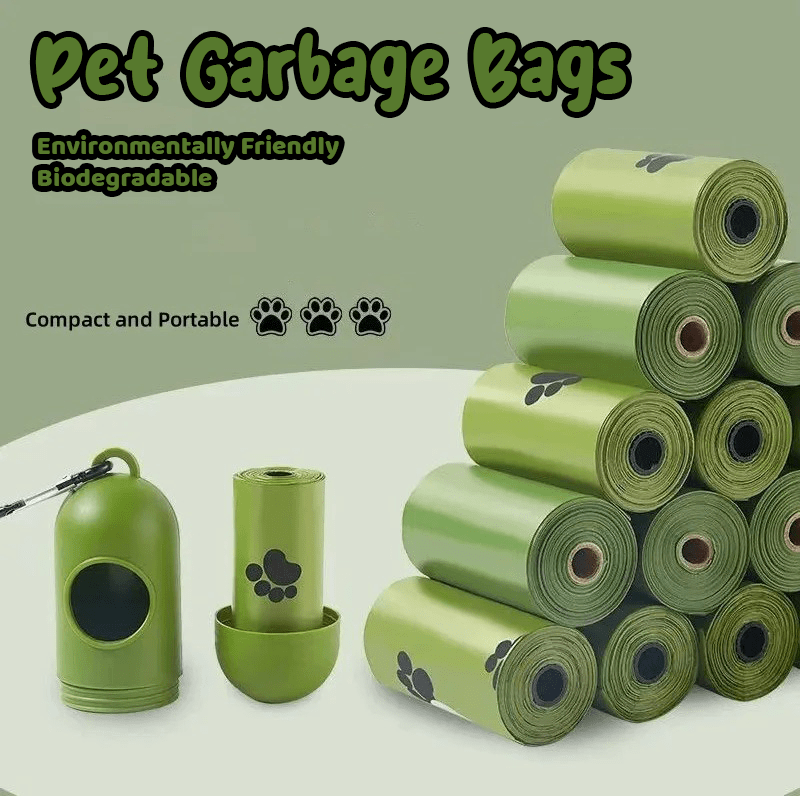Dog poop bags on refill rolls from WTN Essentials, sized for small, medium and large dogs