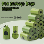 Dog poop bags on refill rolls from WTN Essentials, sized for small, medium and large dogs