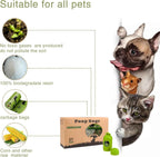 Lightweight dog waste bags on rolls that fit leash-attached and travel bag holders