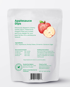 Apple-shaped Doodle Doo dog biscuits with a vanilla yogurt coating, made with applesauce and cinnamon