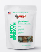 Doodle Doo Bakery Minty Breath Blend dog treats, crunchy and handmade with mint and parsley