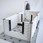 EZclassic 28 x 28 whelping box with an EZwhelp Add-On Room attached for a potty or play area