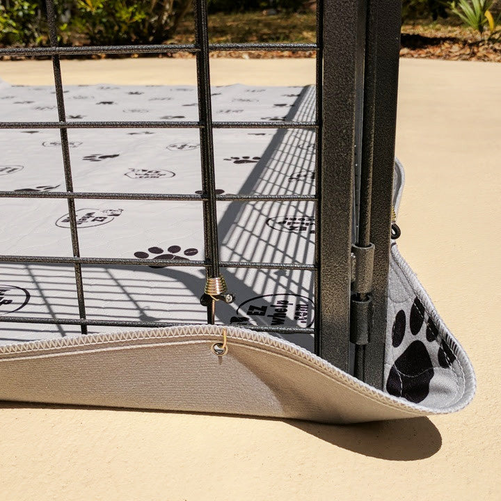 EZwhelp gray paw print grommet pad, the floor pad for Fab System Add-on Rooms