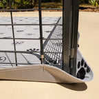 EZwhelp gray paw print grommet pad, the floor pad for Fab System Add-on Rooms