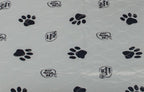 EZwhelp gray paw print whelping pad with a soft, velvet-touch brushed polyester top