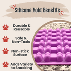 Farm to Pet treat mold made by SodaPup in the USA from FDA-compliant, food-safe silicone