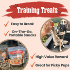 Training treats graphic for Farm to Pet Turkey Feast Chips, about 7 calories per chip