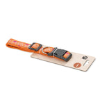 Giraffe embroidered dog collar that adjusts within each size range for a comfortable fit