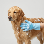 Soft silicone glove brush for cats and short- to medium-coat dogs