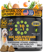 Googipet 10-in-1 Multivitamin Chews for dogs in chicken flavor, 90 soft chews with glucosamine and probiotics