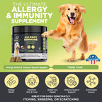 Coconut & carob Googipet immune chews with colostrum and bee pollen to help support immune health