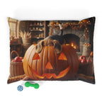 Halloween jack-o'-lantern pet bed with fleece top, 40 x 30 in size