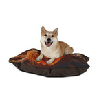 Plush Halloween pumpkin pet bed with shape-retaining insert