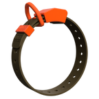 Blaze colorway of the Hoss Straps Field Collar in orange and olive, waterproof for wet days