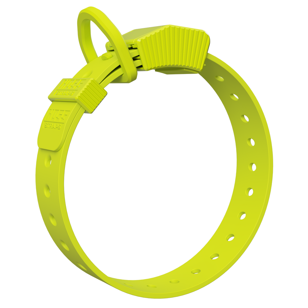 Chartreuse Hoss Straps Field Collar, quick to put on and take off between field sessions