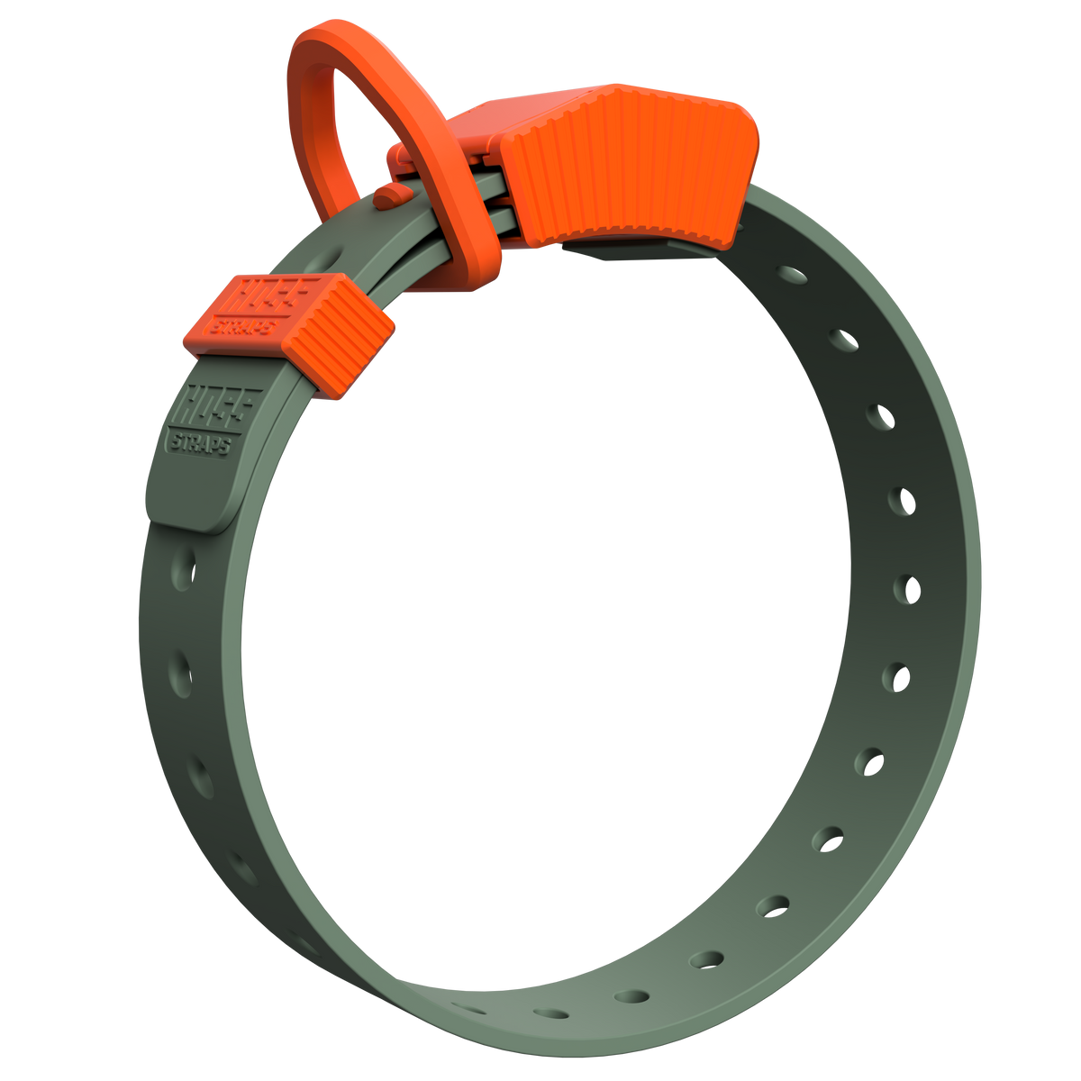 Coastal colorway of the Hoss Straps Field Collar in orange and seafoam, Tractive GPS compatible