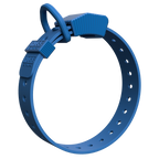 Cobalt Blue Hoss Straps Field Collar with an aluminum D-ring that holds a consistent fit
