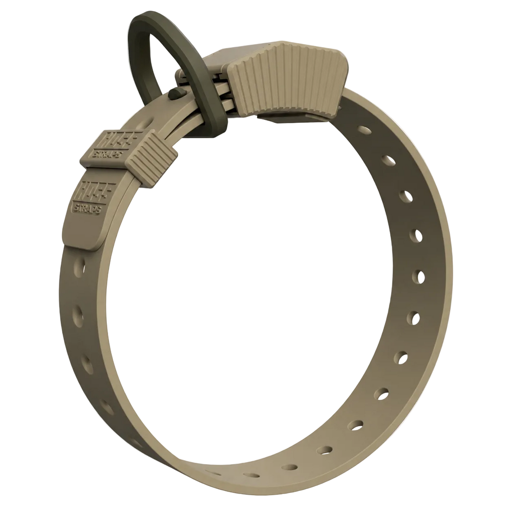 Desert Tan Hoss Straps Field Collar, a weatherproof collar that will not rot or hold odor