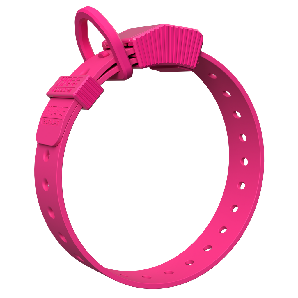 Pink Hoss Straps Field Collar, a waterproof everyday dog collar with a 1 1/16 inch strap
