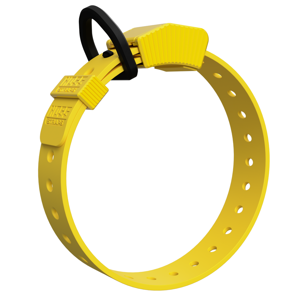 Yellow Hoss Straps Field Collar, adjustable up to a 22 inch neck with a 1 1/16 inch strap