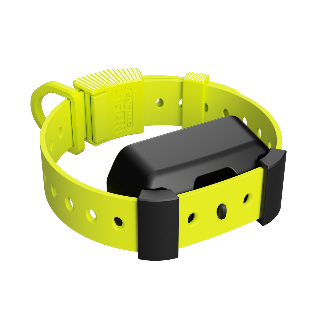 Chartreuse Hoss Straps Training Collar Setup with the adapter for Garmin Sport Pro and Pro 550