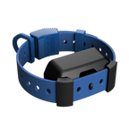 Cobalt Blue Hoss Straps Training Collar Setup with the adapter for Garmin training devices