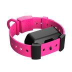 Pink Hoss Straps training collar with the Garmin adapter and an aluminum D-ring for a set fit