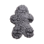 Gray HuggleFleece Man plush dog toy by HuggleHounds in dense synthetic lambswool