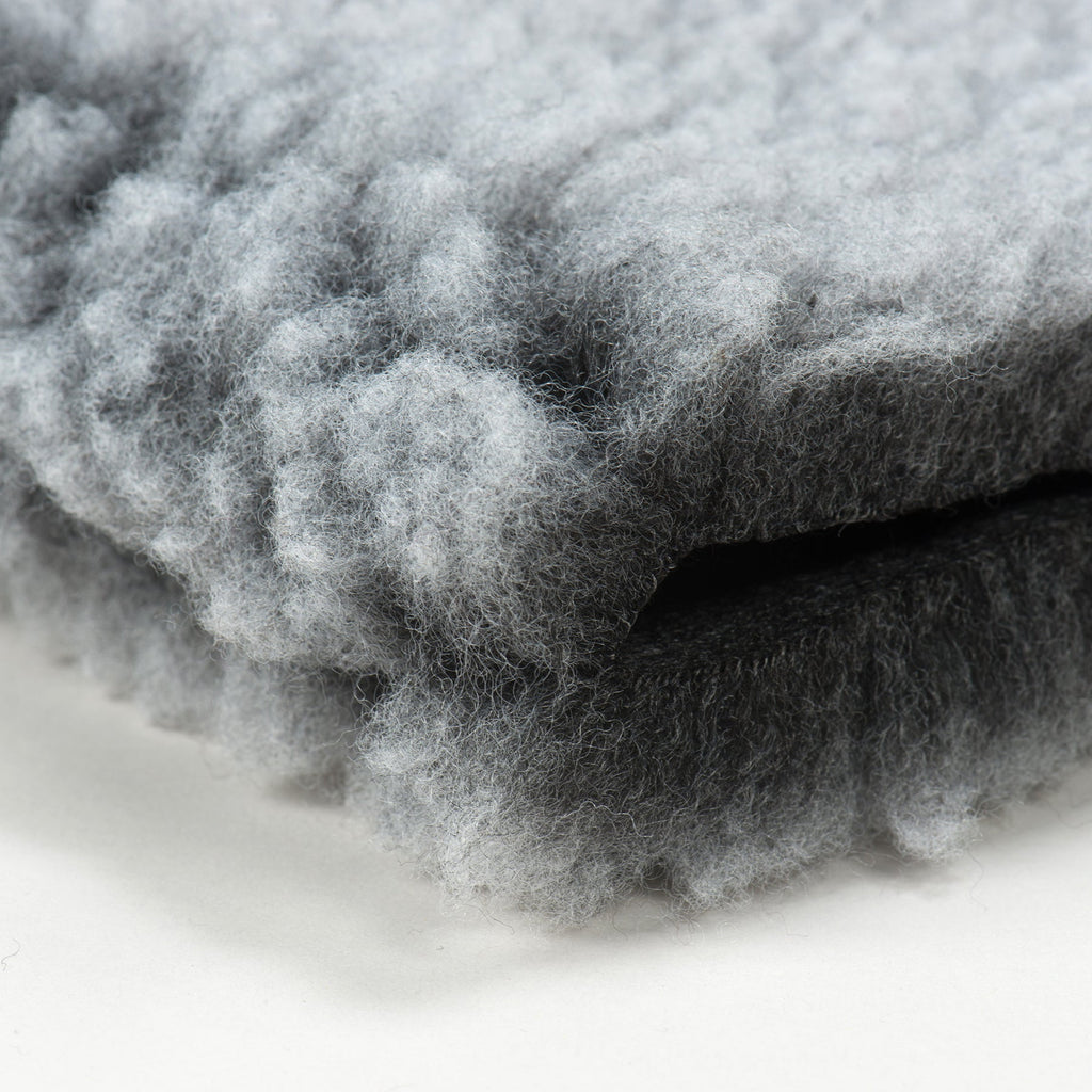 Gray HuggleFleece dog and cat mat from HuggleHounds with strong, hidden seams