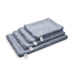 Gray HuggleFleece Mat by HuggleHounds, a stuffing-free dog and cat bed in dense fleece
