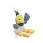 Small HuggleHounds Dilly Duck Knottie, about 9 inches tall, with a white body and blue wings