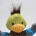 HuggleHounds Dilly Duck Knottie with yellow knotted legs and feet built for extra durability