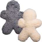 HuggleHounds HuggleFleece Man plush dog toy, Regular size, about 12 inches tall with a squeaker