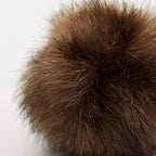 Close look at the soft faux fur on a HuggleKats Fur Ballie catnip cat toy