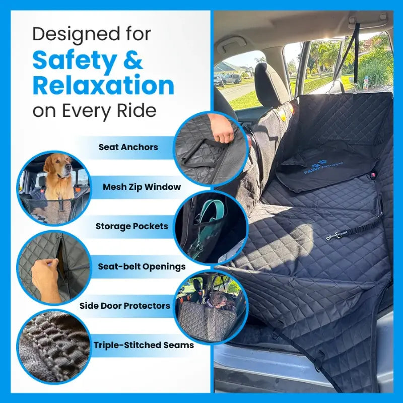 Waterproof 600D Oxford fabric of the dog car seat protector
