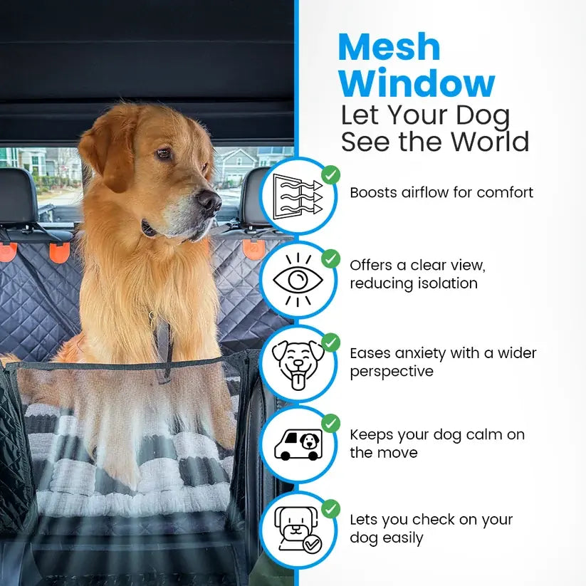 Storage pockets on the dog car seat protector