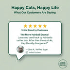 Cat dental chew sticks shown with no fillers or artificial additives.